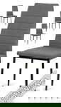 Krzesła tapicerowane zestaw 4 VALVA LINE FABRIC GREY